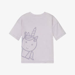 Roarsome-تيشيرت بطبعة يونيكورن قطن عضوي لون بنفسجي ليلاك | Childrensalon