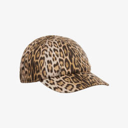 Roberto Cavalli-Girls Brown Leopard Print Cap | Childrensalon