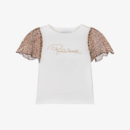 Lanvin-Girls Tan Brown Double-Waisted Trousers | Childrensalon