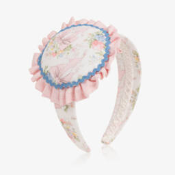 Girls Pink Rosette Hairband