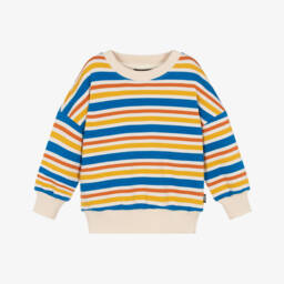 Rock Your Baby Blue Yellow Stripe Cotton Sweatshirt