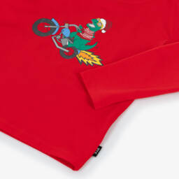 Rock Your Baby-Boys Red Cotton Festive Dinosaur Top | Childrensalon