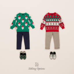 Rock Your Baby-Свитер красный из хлопкового трикотажа рождественский для мальчиков | Childrensalon