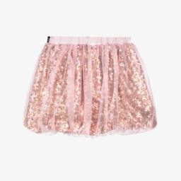 Rock Your Baby-Girls Pink Sequin Tulle Puffball Skirt | Childrensalon