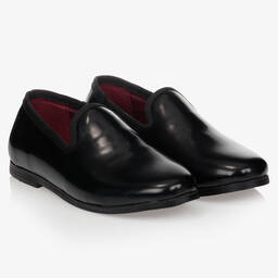 Romano-Boys Black Patent Shoes | Childrensalon