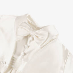 Romano-Boys Ivory Satin Babysuit Set | Childrensalon