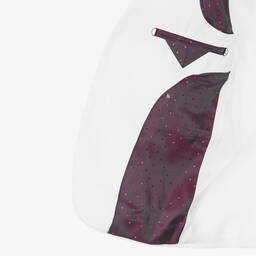 Romano-Boys White Twill Suit | Childrensalon