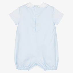 Sarah Louise-Baby Boys Blue Smocked Shortie | Childrensalon