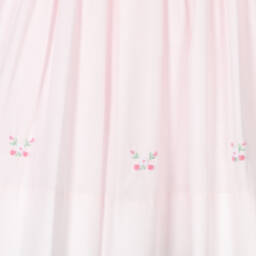 Sarah Louise-Baby Girls Pink Hand-Smocked Dress with Floral Embroidery | Childrensalon