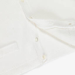 Sarah Louise-كارديغان قطن محبوك لون عاجي للأولاد | Childrensalon