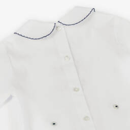 Sarah Louise-Костюм бастер бело-синий из бархата для мальчиков | Childrensalon