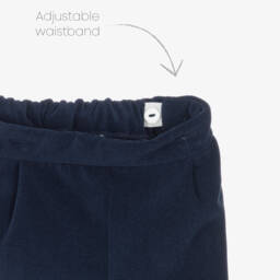 Sarah Louise-Костюм бастер бело-синий из бархата для мальчиков | Childrensalon