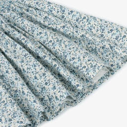 Sarah Louise-Платье кремово-бирюзовое с ручной присборенной вышивкой | Childrensalon