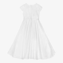 Sarah Louise-Girls White Satin Communion Dress | Childrensalon