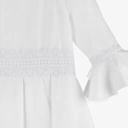 Sarah Louise-Girls White Tulle & Lace Dress | Childrensalon
