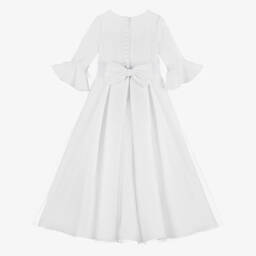 Sarah Louise-Girls White Tulle & Lace Dress | Childrensalon