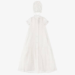 Sarah Louise-Ivory Lace Ceremony Gown Set | Childrensalon