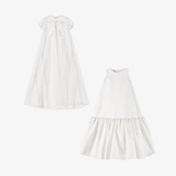 Sarah Louise-Ivory Lace Ceremony Gown Set | Childrensalon