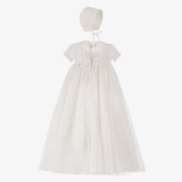 Sarah Louise-طقم ثوب مراسم شيفون وساتان لون عاجي | Childrensalon