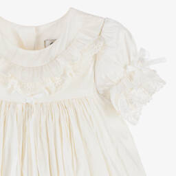 Sarah Louise-Ivory Silk Ceremony Gown Set | Childrensalon