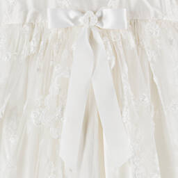 Sarah Louise-Ivory Silk & Lace Ceremony Gown Set | Childrensalon