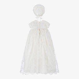 Sarah Louise-Ivory Silk & Lace Ceremony Gown Set | Childrensalon