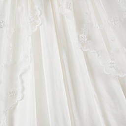 Sarah Louise-Ivory Silk & Lace Ceremony Gown Set | Childrensalon