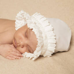 Sarah Louise-Ivory Smocked Baby Bonnet  | Childrensalon