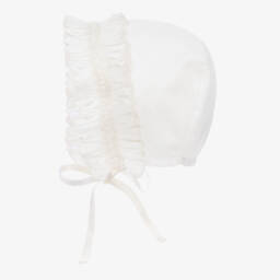 Sarah Louise-Ivory Smocked Baby Bonnet  | Childrensalon