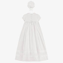 Sarah Louise-Smocked Ceremony Gown & Bonnet Set | Childrensalon