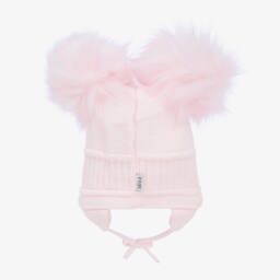 Sätila of Sweden-Girls Pink Tindra Double Pom-Pom Hat | Childrensalon