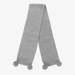 Sätila of Sweden-Grey Belle Knitted Scarf (88cm) | Childrensalon