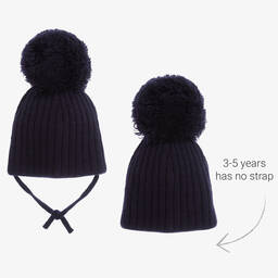 Sätila of Sweden-قبعة بوم بوم أكريليك محبوك لون كحلي | Childrensalon