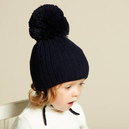 Sätila of Sweden-قبعة بوم بوم أكريليك محبوك لون كحلي | Childrensalon