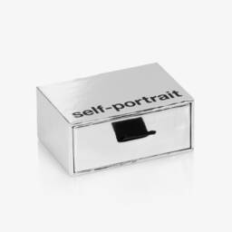 Self-Portrait-Girls Silver Micro Crystal Bow Earrings (1cm) | Childrensalon