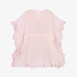 Selini Action-Girls Pink Cotton Flower Beach Kaftan | Childrensalon