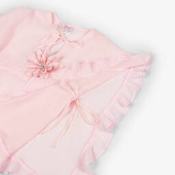 Selini Action-Girls Pink Cotton Flower Beach Kaftan | Childrensalon
