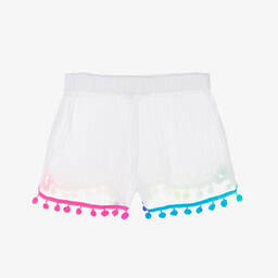 Selini Action-شورت بوم بوم قطن لون أبيض | Childrensalon