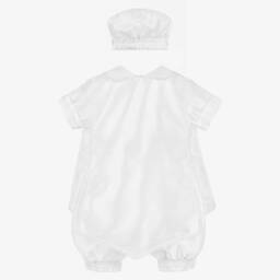 Sevva-Baby Boys White Ceremony Shorts Set | Childrensalon