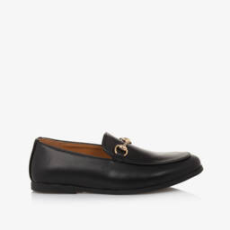 Sevva-Boys Black Faux Leather Horsebit Loafers | Childrensalon