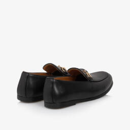 Sevva-Boys Black Faux Leather Horsebit Loafers | Childrensalon