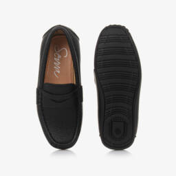 Sevva-Boys Black Faux Leather Loafers | Childrensalon
