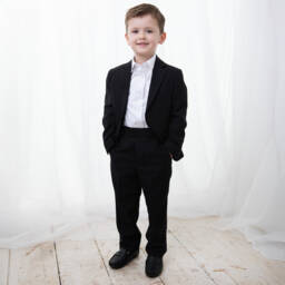 Sevva-Boys Black Faux Leather Loafers | Childrensalon