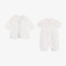 Sevva-Boys White Ceremony Babysuit Set | Childrensalon