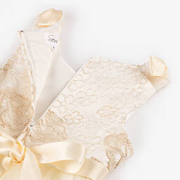 Sevva-Girls Ivory Embroidered Tulle Dress Set | Childrensalon