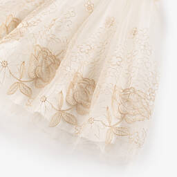Sevva-Girls Ivory Embroidered Tulle Dress Set | Childrensalon