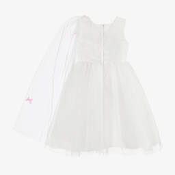 Sevva-Girls Ivory & Pink Butterfly Tulle Dress | Childrensalon