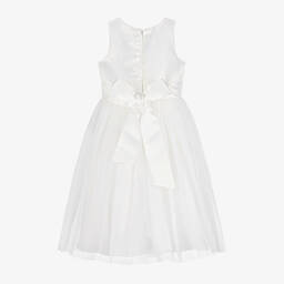 Sevva-Girls Ivory Satin & Tulle Dress | Childrensalon