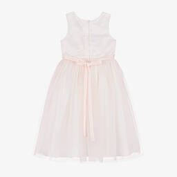 Sevva-Girls Pink Embroidered Tulle Dress | Childrensalon