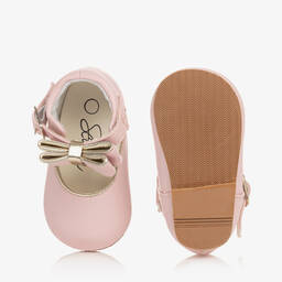 Sevva-Girls Pink Faux Leather Bow Shoes | Childrensalon